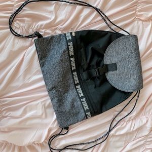VS Pink Drawstring clasp close backpack